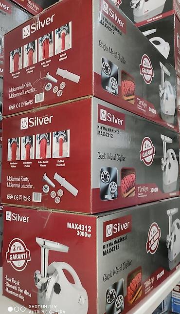 Ət çəkən maşınlar: Ət çəkən maşın Silver, 3000 Vt, Revers ilə, Yeni — 7