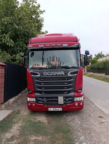 тягачи фуры: Сүйрөгүч, Scania, 2014 г., Тенттелген