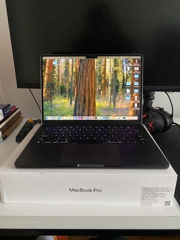 ноу: Ноутбук, Apple, 24 ГБ ОЗУ, Apple M4 Pro, 14 ", Б/у, Для работы, учебы, память SSD