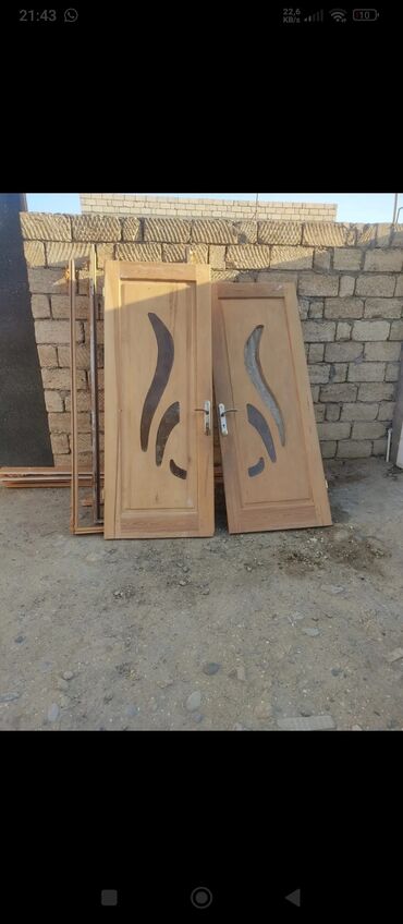 Lyuk qapaqları: Yataq otağı üçün İşlənmiş Otaq qapısı 90x220 sm Plintus ilə, Zəmanətsiz, Ünvandan götürmə, Ödənişli çatdırılma