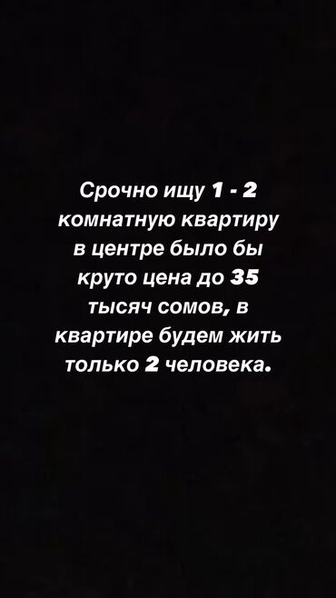 ищу квартиру на месяц: 1 бөлмө, Менчик ээси, Чогуу жашоосу жок, Толугу менен эмереги бар