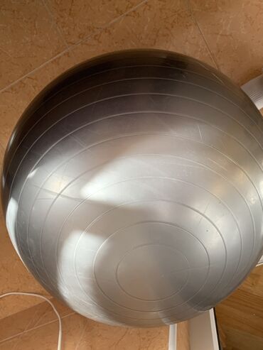 Перчатки: Gümüş rəngli fitnes topu (stability/Swiss ball) - Material: qalın