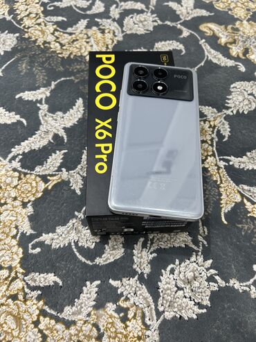 техно телефон: Poco X6 Pro 5G, Колдонулган, 256 ГБ, түсү - Боз, 2 SIM