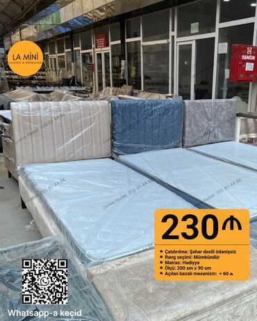 Divanlar: Yeni, Təknəfərlik çarpayı, Bazalı, Matras ilə, Siyirməsiz, Azərbaycan