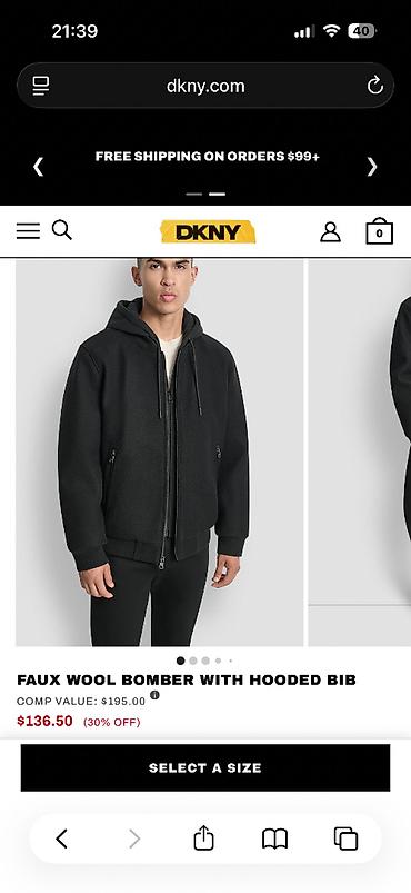 bas geyimi: Kurtka, Bomber, Qış, DKNY, XL — 1