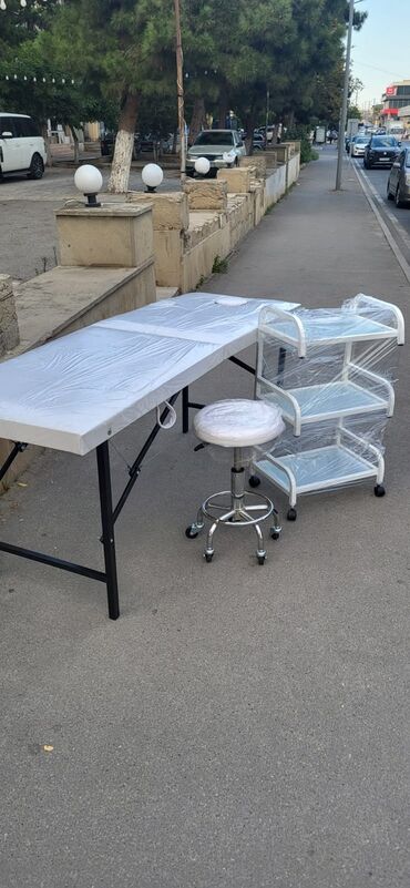 Salon, tibbi mebel dəsti: Tibbi və gözəllik sahəsi üçün peşəkar avadanlıq kuşetka sade — 5