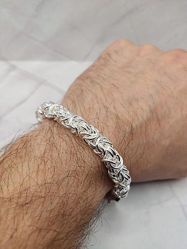 Серебряные цепочки: Серебряная цепь Бисмарк 180 гр 58 см Серебро 925 проба Ручная работа — 13