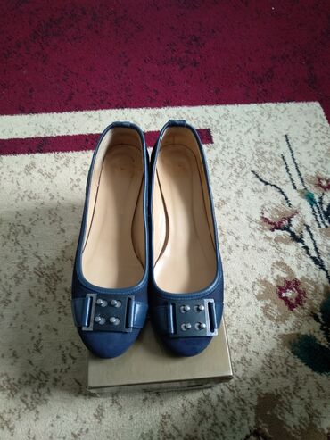 женские туфли с открытым носком: Туфли цвет - Синий