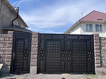 Распашные ворота: Красим ворота V заборы песка блок эвро забор V любой металлический — 17