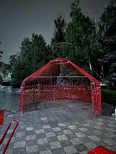 Аренда юрт: Аренда юрты, Каркас Деревянный, 85 баш, Стулья, Стол, С полом — 6