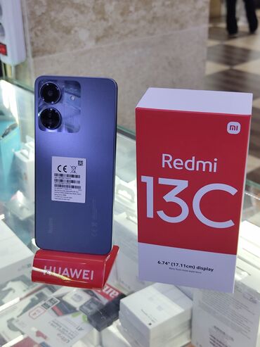 лампа для телефон: Xiaomi, Redmi 13C, Жаңы, 256 ГБ, түсү - Көк, Бөлүп төлөө менен, 2 SIM