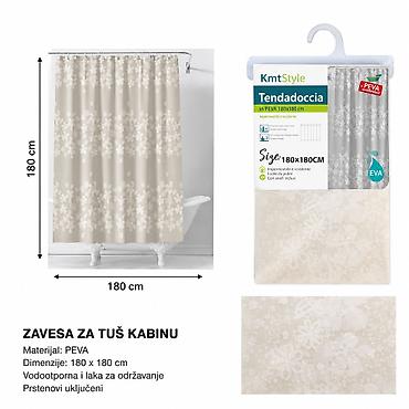 KMT EVA štampana zavesa za tuširanje (mali beli cvet) 2208557 - na lalafo.rs KMT EVA štampana zavesa za tuširanje (mali beli cvet) 2208557 -