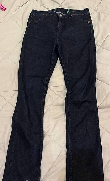 thrift: United Colors of Benetton cins şalvar - Rəng: tünd indigo (raw denim — 3