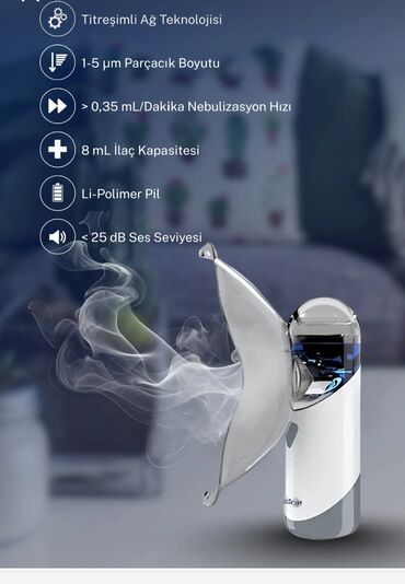 İnqalyatorlar, nebulizerlər: Həm böyüklər,həm də uşaqlar üçün,şarj olunan,NEXUS Portable Mesh — 6