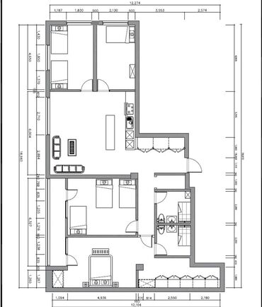 Продажа квартир: 4 комнаты, 160 м², Элитка, 12 этаж, ПСО (под самоотделку)