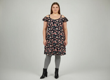 lniane sukienki plus size: In Extenso, Women`s dress, size 4XL