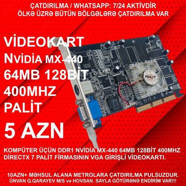 Videokartlar: Videokart AMD GeForce 210, < 4 GB, İşlənmiş