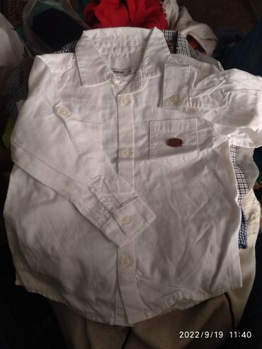 мужской спортивный костюм 54: Детский топ, рубашка, цвет - Белый, Новый