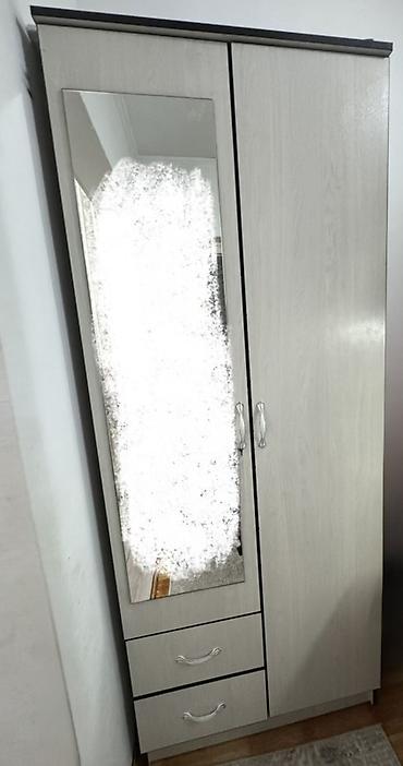 standing mirror: Шифоньер, шкаф для одежды, Б/у, Прямой, МДФ — 2