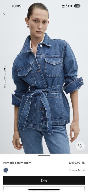 джинсовая одежда для девочек: Джинсовая куртка, Приталенная модель, Осень-весна, M (EU 38)