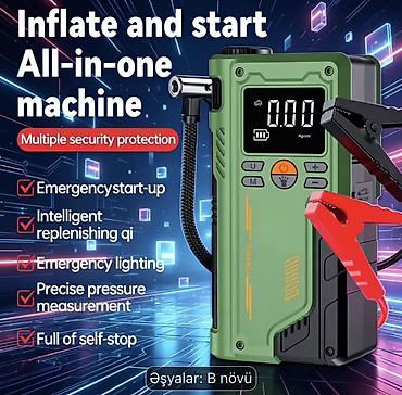 hyundai kompressor: JKUOO Jump Starter & Air Compressor – çoxfunksiyalı avtomobil — 1