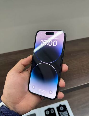 iphone 15 pro цена бишкек: IPhone 14 Pro, Колдонулган, 128 ГБ, Кара, Кабель, Каптама, Коргоочу айнек, 88 %