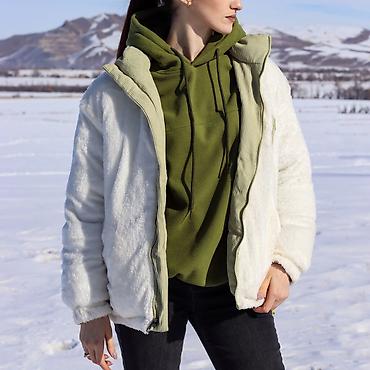 Пуховики и зимние куртки: Пуховик, Короткая модель, С мехом, Двусторонняя модель, Оверсайз, Все размеры — 5