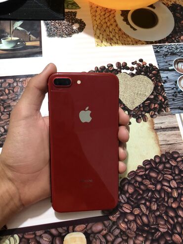 apple 10: IPhone 8 Plus, Б/у, 64 ГБ, Красный, Защитное стекло, Чехол, 76 %