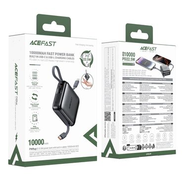 повербанк купить бишкек: ⚡ ВНЕШНИЙ АККУМУЛЯТОР ACEFAST M23 22.5W POWER BANK (10000mAh) — С