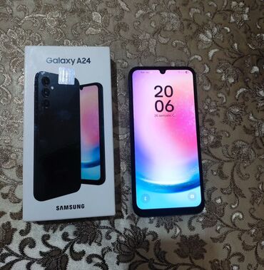 macbook ikinci el: Samsung Galaxy A24 4G, 128 GB, rəng - Qara, Barmaq izi