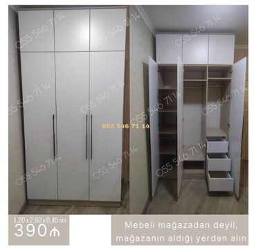 Dolablar: Yeni, 3 qapılı Düz dolab, Qarderob, paltar dolabı lalafo.az -da Dolablar: Yeni, 3 qapılı Düz dolab, Qarderob, paltar dolabı