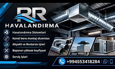 🛠️ Havalandırma Sistemləri 📡 Kanal boru mantaj olunması 🏨 Abyekt ve