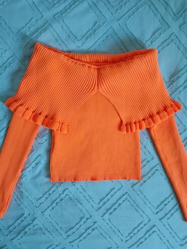 duga zimska haljina: S (EU 36), Single-colored, color - Orange