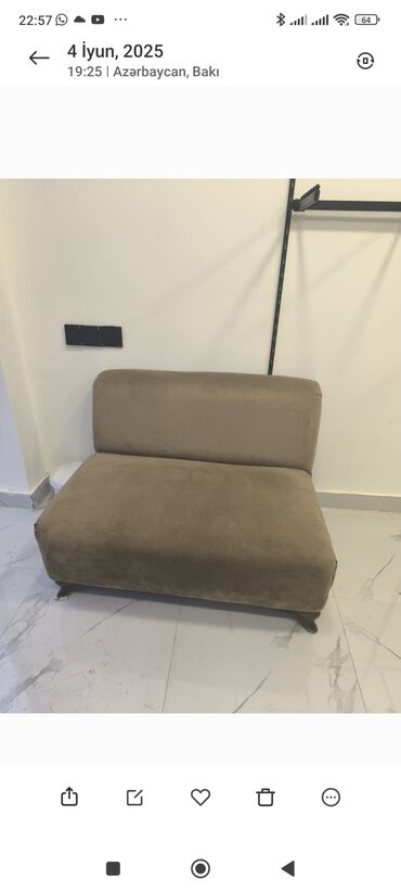 Bağ, çöl mebeli: Divan, Açılmayan, Bazasız, Parça, Çatdırılma yoxdur