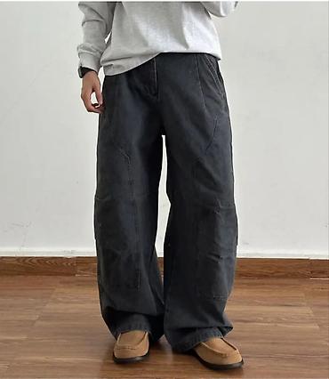 джинсы карго: Брюки Широкие, Осень-весна, Китай, Хлопок, Новый, 2XL — 5