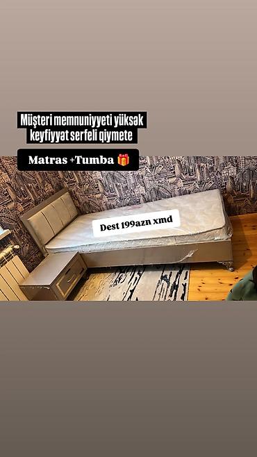 гладильная тумба: Tək nəfərlik çarpayı dəsti — çarpayı + tomba + matras hədiyyə — 4