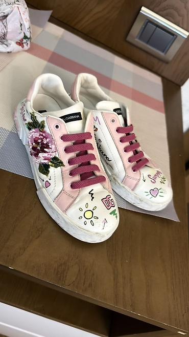 itle qızın seksi: Dolce & Gabbana qadın krossovkaları - Rənglər: ağ baza, açıq — 2