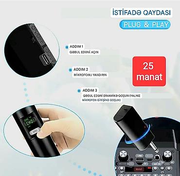 radio ssr: ŞARJ EDİLƏ BİLƏN BATAREYA ilə - YENİ SİMSİZ MİKROFONLAR satılır — 3