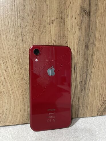 айфон x токмок: IPhone Xr, Колдонулган, 64 ГБ, Кызыл, Кабель, Каптама, 100 %