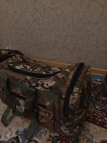 Спортивные сумки: Kamo rəngli iri tutumlu duffel çanta - Naxış: çoxrəngli kamuflyaj - — 2
