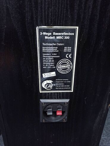 Zvučnici i stereo sistemi: CAT MBC 300 podnostojece kutije dupli basevi od 6 incha 2x180 wati — 3