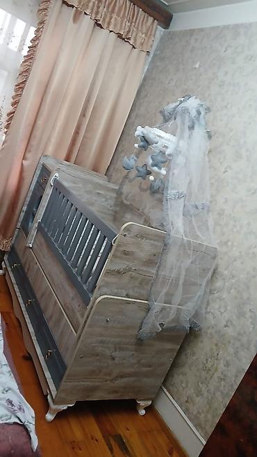 Beşiklər: Uşaq beşiyi – kombinə edilmiş model - Material: taxta/laminat — 1