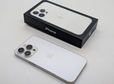 Apple iPhone: IPhone 13 Pro, 128 GB, White Titanium, Zəmanət, Face ID, Sənədlərlə