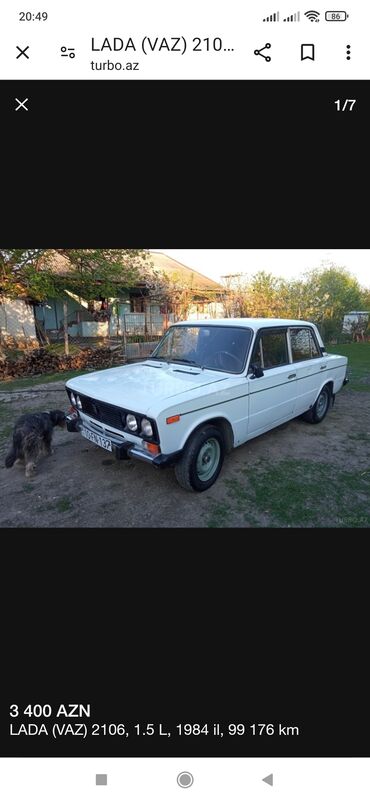 maşın axtarıram: VAZ (LADA) 2106: 1.4 l | 1984 il | 55422 km Sedan