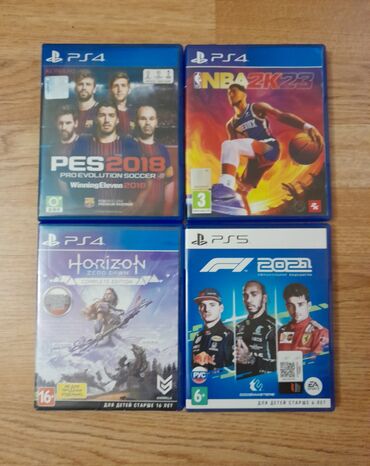 PS4 (Sony Playstation 4): Horizon zero dawn - 20 manat F1 2021 - 20 manat Pes 18 - 20 manat
