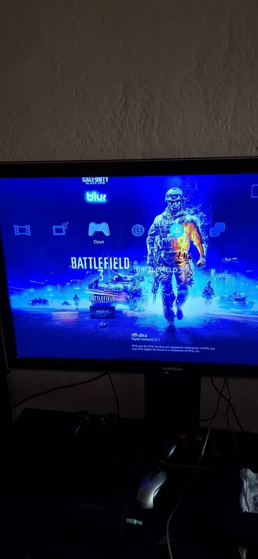 PS3 (Sony PlayStation 3): Ps3 super slim. Yaddaş 500 GB. heç bir problemi yoxdu. 2 ədəd orjinal — 3