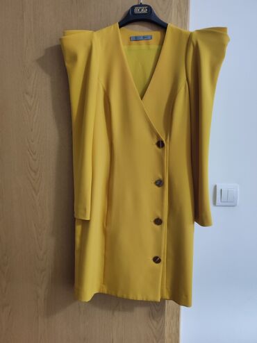 haljina br: S (EU 36), bоја - Žuta, Drugi stil, Dugih rukava