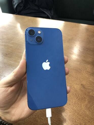 продам айфон 7 бу: IPhone 13, Колдонулган, 128 ГБ, Көк, Каптама, Кабель, Куту, 82 %