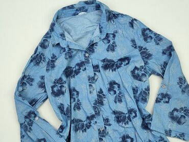niebieska bluzki koszulowe: Blouse, L (EU 40), condition - Very good