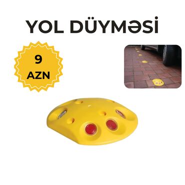 вывеска наружная световая: YOL BUTONU SOLAR REFLEKTORLU Ölçüləri: 10.5sm x 10.5sm x 2sm YOL